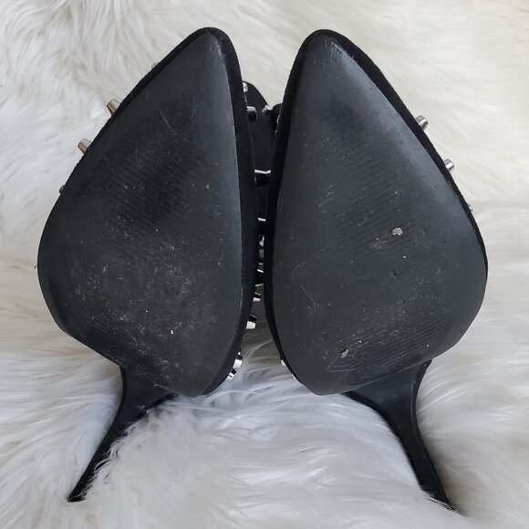 Cape Robbin Black Gigi Studded Suede Side Zipper Ankle Boots SZ 8.5 - Picture 7 of 11